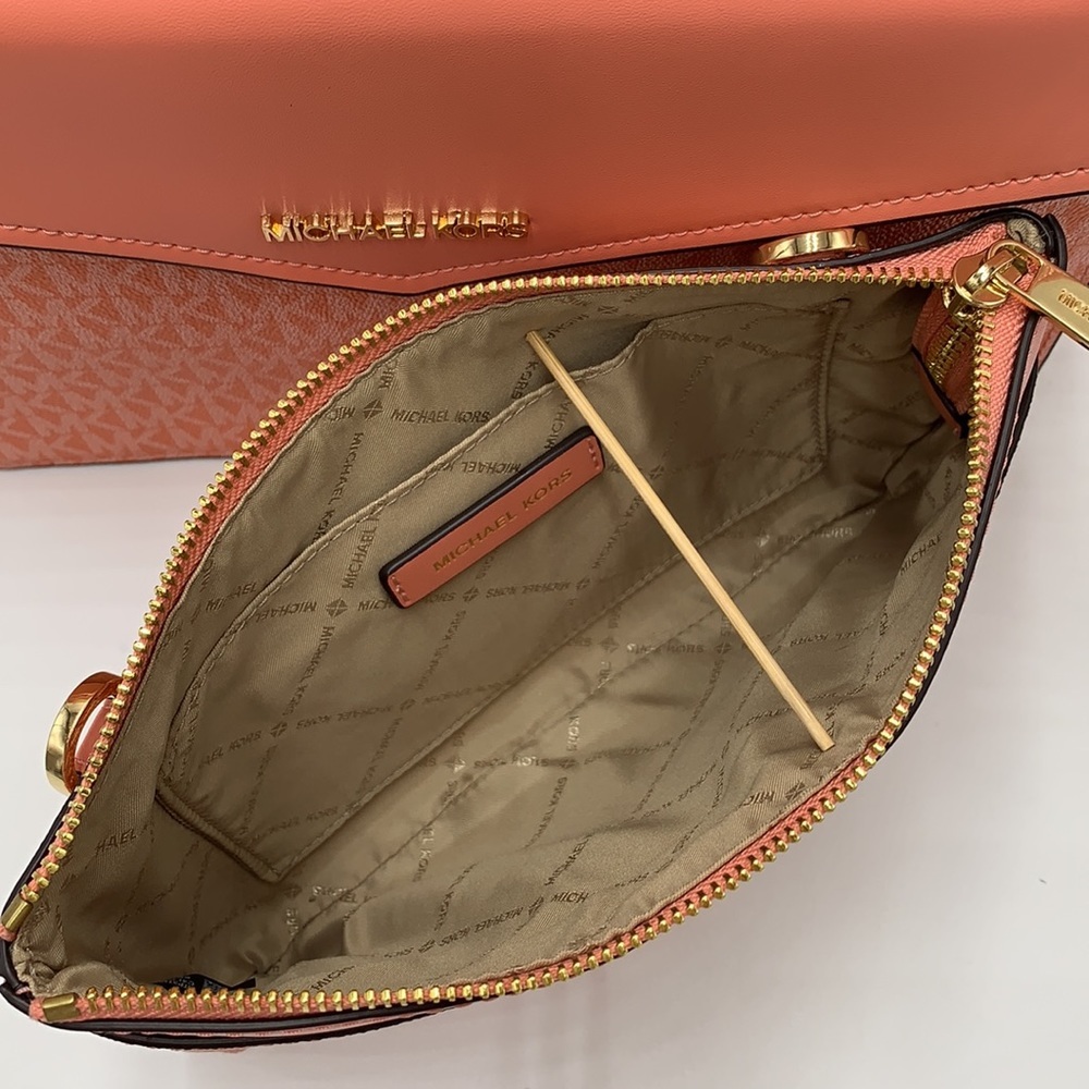 MICHAEL KORS 
Maisie Large Pebbled Leather 3-in-1 Tote Bag SHERBERT SIGN… - Picture 11 of 16